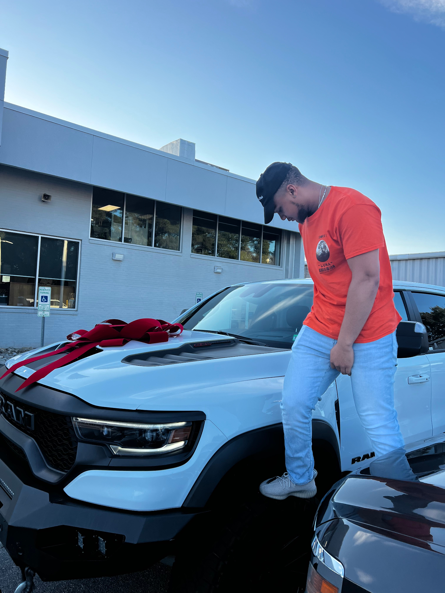 Taequez Davis with his RAM TRX truck